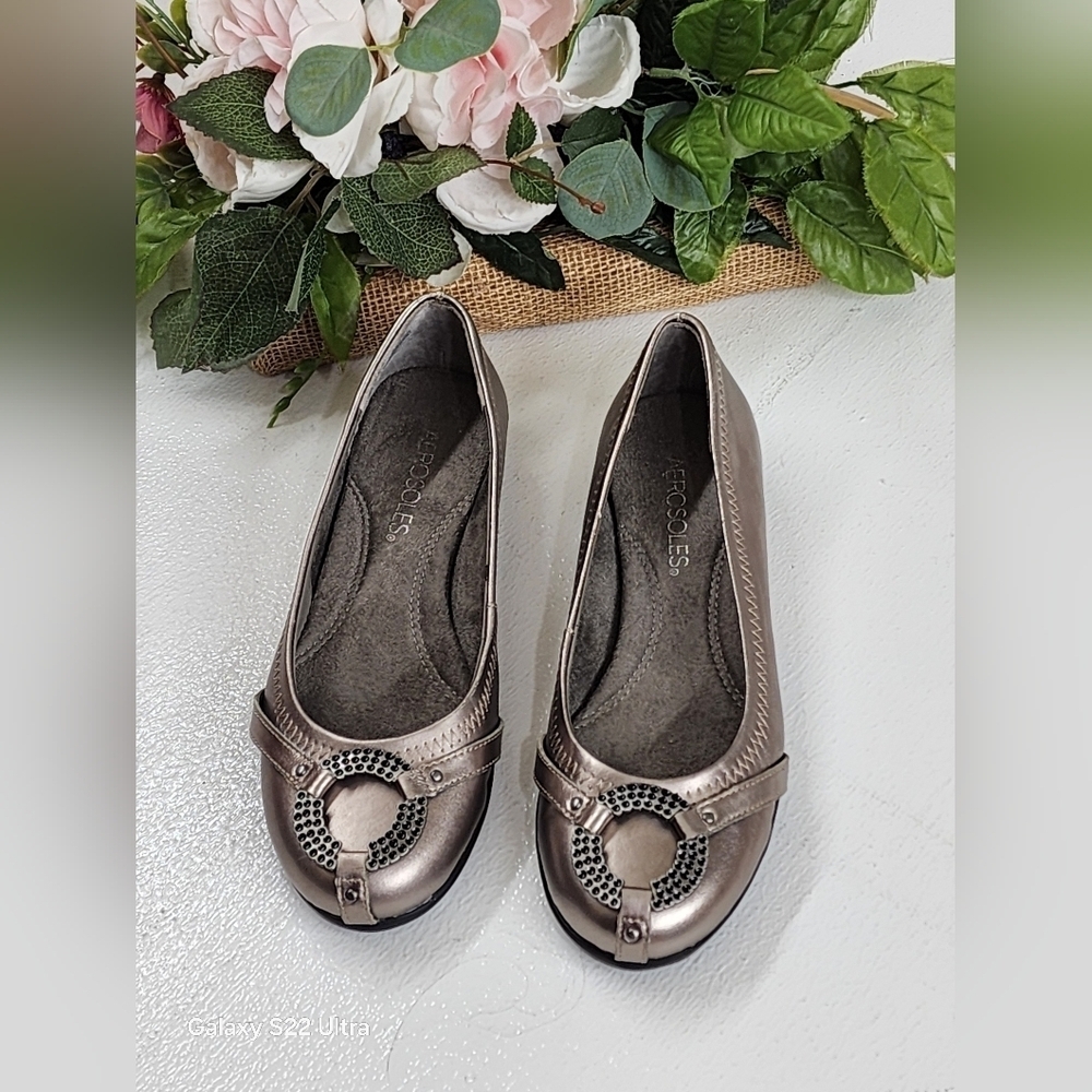 AEROSOLES Metallic Ballet Flats
